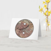 Carte d'art Yin et Yang Rock (Fleur jaune)