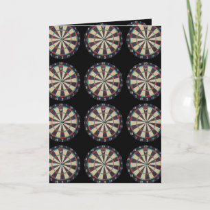 Carte Dartboards_On_Black,_Birthday_Greeting_Card.