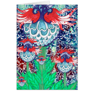 Carte d'artichauts de tabouret