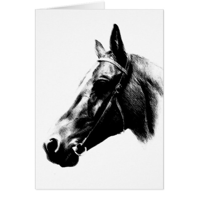 Carte d'artisanat de dessin de cheval (Devant)