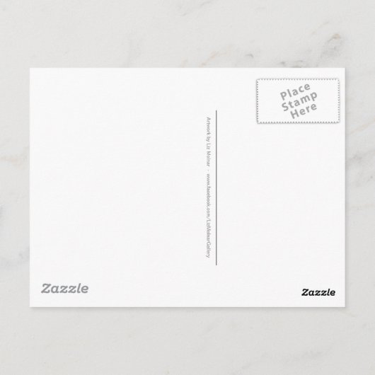 Carte d'artiste fractée Rose lumineux (Dos)