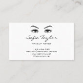 Carte d'artiste maquillage Gold Long Lashes (Dos)