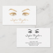 Carte d'artiste maquillage Gold Long Lashes (Devant / Derrière)