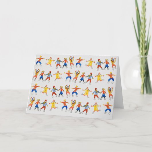 Carte d'artistes patineurs pour la charité (Devant)