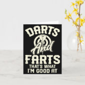 Carte Darts And Farts That's What I'm Good At Funny Dart (Fleur jaune)