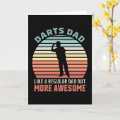 Carte Darts Papa - Papa normal mais plus génial (Fleur jaune)