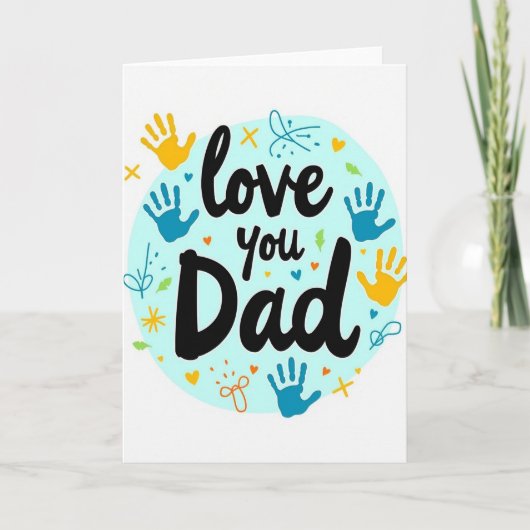 Carte d'artwork Papa je t'aime (Devant)