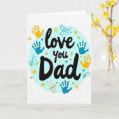 Carte d'artwork Papa je t'aime (Fleur jaune)