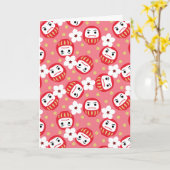Carte Daruma (Fleur jaune)