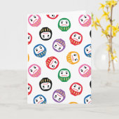 Carte Daruma (Fleur jaune)