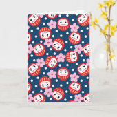 Carte Daruma (Fleur jaune)