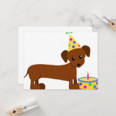 Carte DaschundBDay (Devant/Arrière en situation)