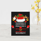 Carte Dasher Dancer Prancer & Bourbon Christmas Holi (Fleur jaune)