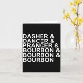 Carte Dasher Dancer Prancer & Bourbon Christmas Holi (Fleur jaune)