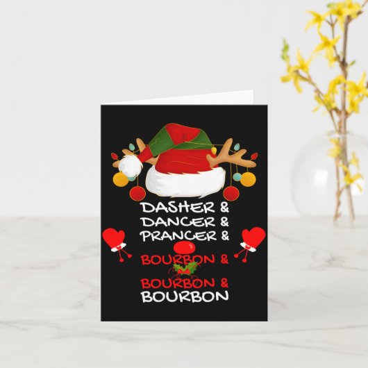 Carte Dasher Dancer Prancer & Bourbon Christmas Holi (Fleur jaune)