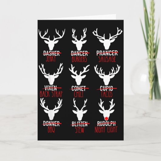 Carte Dasher Dancer Prancer & Bourbon Christmas Holi (Devant)