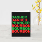 Carte Dasher Dancer Prancer & Bourbon Christmas Holi (Fleur jaune)