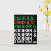 Carte Dasher Dancer Prancer And Bourbon Christmas Xmas H (Fleur jaune)