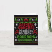 Carte Dasher Dancer Prancer Bourbon Ugly Christmas Santa (Devant)
