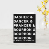 Carte Dasher Dancer Prancer et Bourbon Whiskey Funny Ch (Fleur jaune)