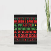 Carte Dasher Dancer Prancer et Bourbon Whiskey Funny Ch (Devant)