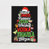 Carte Dasher Dancer Prancer Vixen Moscato Vodka Tequila  (Devant)