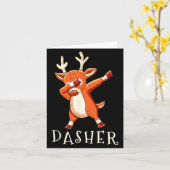 Carte Dasher Santas Reindeers Family Matching Outfit Chr (Fleur jaune)