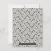 Carte Dashing Boho Ikat Zig Zag Papeterie - Gris (Dos)