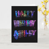 Carte d'Ashley de joyeux anniversaire (Fleur jaune)