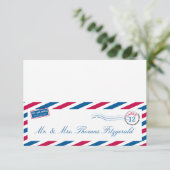 Carte d'assise Airmail Tented (Debout devant)