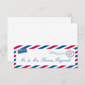 Carte d'assise Airmail Tented (Devant / Derrière)