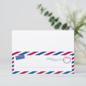 Carte d'assise Airmail Tented (Debout devant)