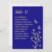 Carte d'assise bleue royale de fleur d'or simple (Devant)