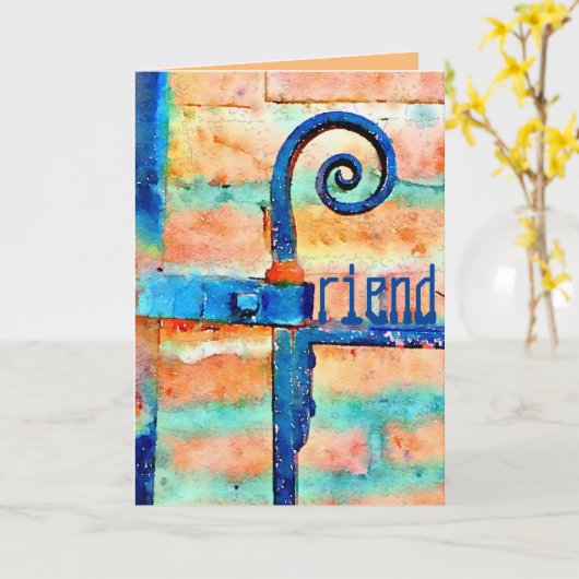 Carte d'assistance ami (Fleur jaune)