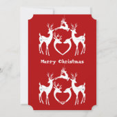 Carte d'assistance Père Noël blanche pour les renn (Dos)