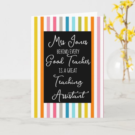 carte d'assistant enseignant (Fleur jaune)