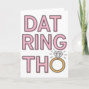 Carte Dat Ring Tho Amusant mariage de Fiançailles Mariag