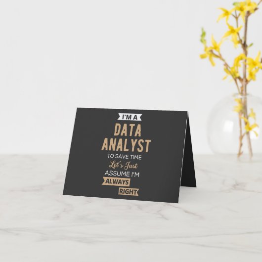 Carte Data Analyst (Fleur jaune)