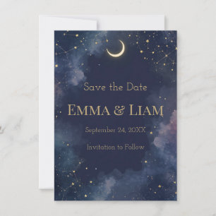 Carte Date à retenir Dark Celestial Croissant de Lune
