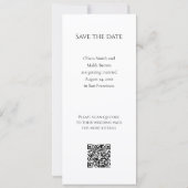 Carte Date de sauvegarde de code QR de photo moderne en (Dos)