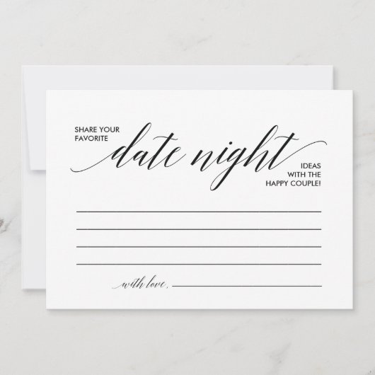 Carte Date Night Card modèle, date nuit idées (Devant)