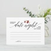 Carte Date Night Card modèle, date nuit idées v3 (Debout devant)