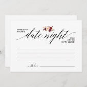 Carte Date Night Card modèle, date nuit idées v3 (Devant / Derrière)