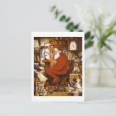 Carte d'atelier Père Noël Vintage (Debout devant)