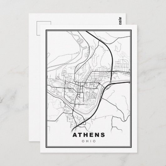 Carte d'Athènes (Devant / Derrière)