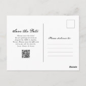 Carte d'attente romantique | Photo et code QR pour (Dos)