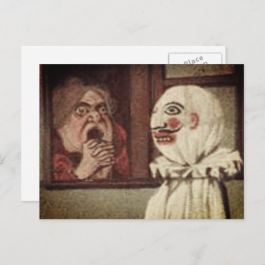 Carte d'attention Halloween vintage (Devant / Derrière)