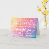Carte Daughter - a Life long friend (Fleur jaune)