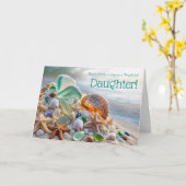 Carte Daughter Happy Mothers Day with Seashells (Fleur jaune)