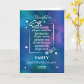 Carte Daughter High School Graduation Name Year (Fleur jaune)